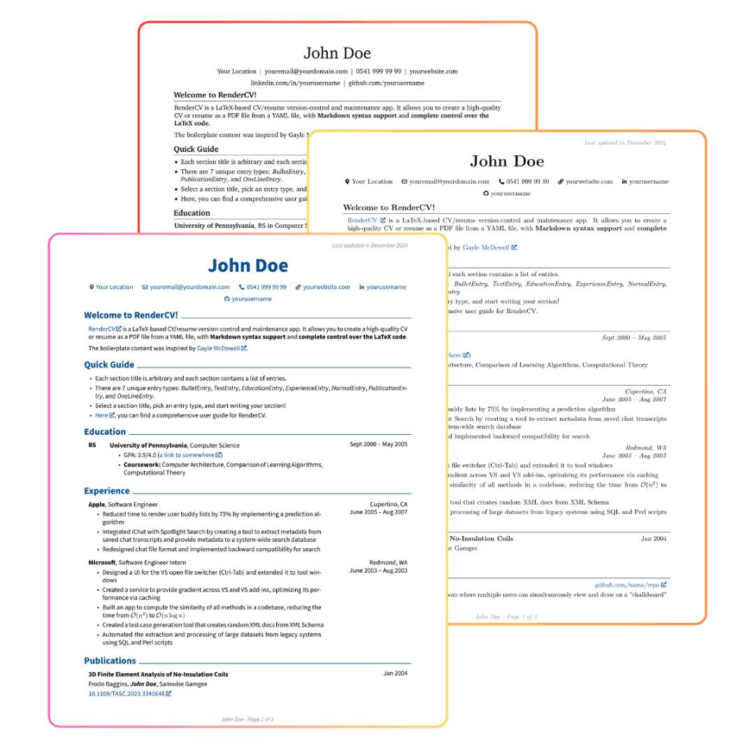 MonoEd CV Templates